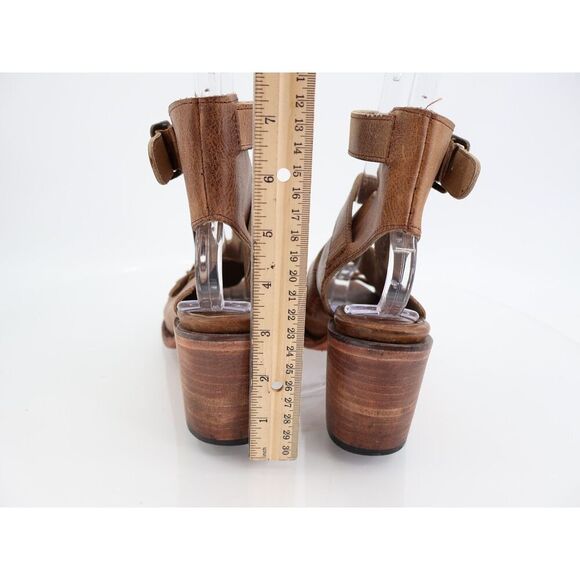Freebird by Steven Quail Sandals Womens 9 Brown Leather Gladiator Block Heel - Picture 3 of 13